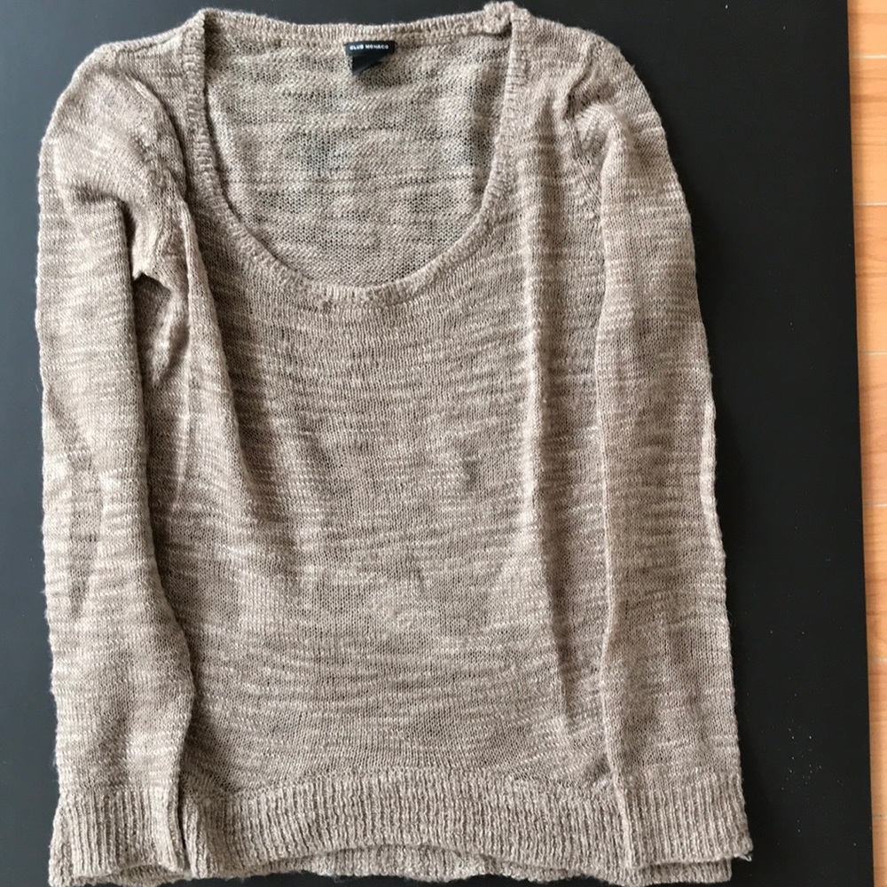 Boat neck mauve Club Monaco wool blend sweater